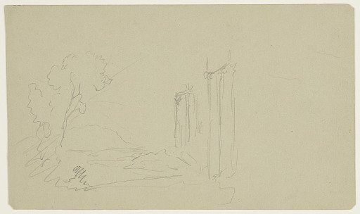 Imagined Landscape with Classical Columns
