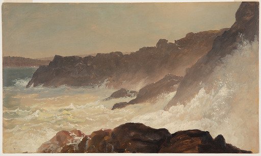 Surf Pounding Against the Rocky Maine Coast