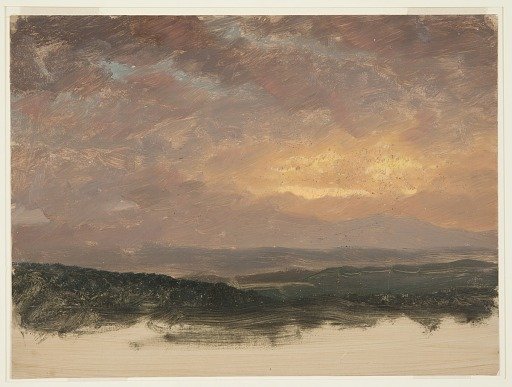 Sunset over the Catskills, Hudson, New York