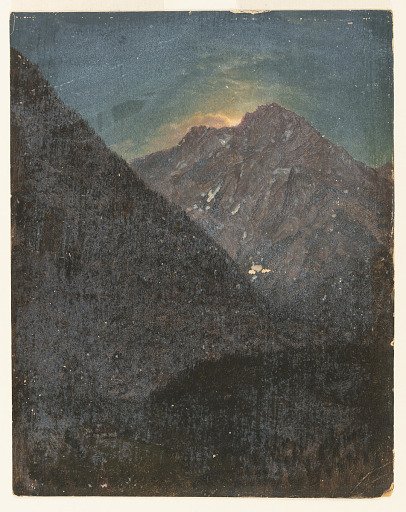 Moonrise over the Alps, Bavaria
