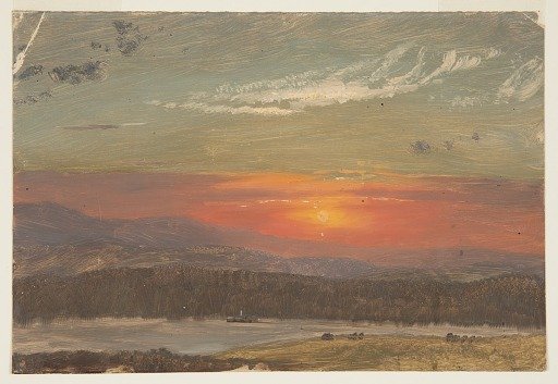 Sunset over the Catskills, Hudson, New York