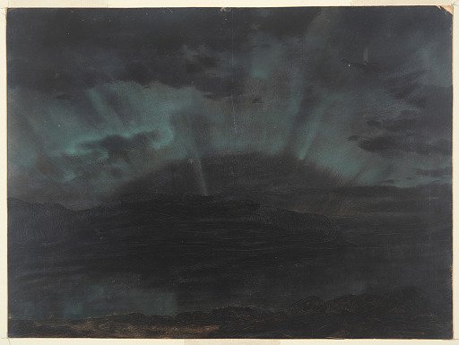 Aurora Borealis over Mt. Desert Island, from Bar Harbor, Maine