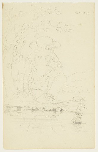 Theodore Cole Observing his Toy Sailboat, Catskill, New York