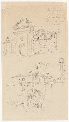 Church and Covered Bridge, Perugia, Italy