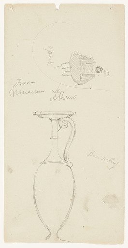 Figure and Amphora from the Museum at Athens, Greece