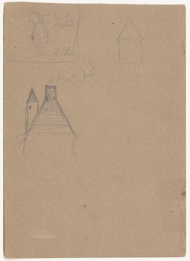 Roofs and a Figure, Athens, Greece