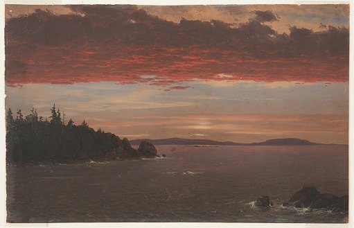Schoodic Peninsula from Mt. Desert Island at Sunrise, Maine