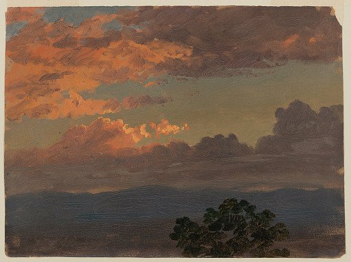 Sunset over the Catskills, Hudson, New York