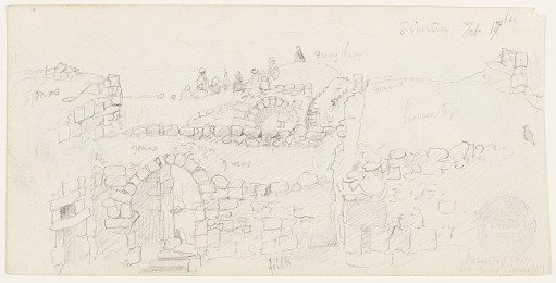 Buildings and Figures at as-Samu, Palestine