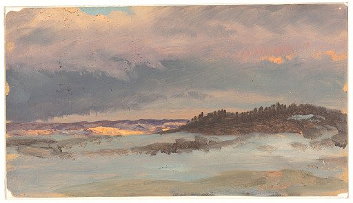 Winter Landscape at Sunset, Hudson, New York
