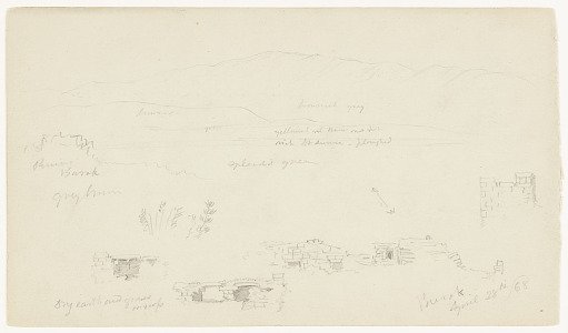 The Mountains of Lebanon and Architecture Sketches, Burak, Syria