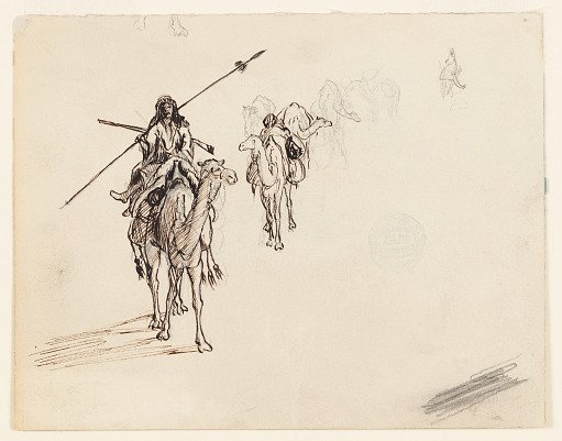 Desert Caravan, Palestine or Syria (Israel or Jordan)