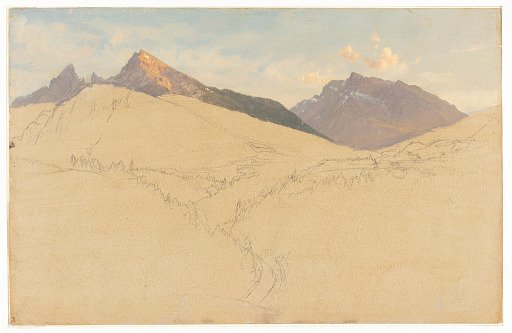The Watzmann and the Hochkalter near Berchtesgaden, Bavaria (Germany)