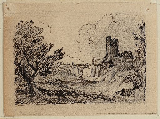 Imaginary Landscape with Ruined Tower and Bridge