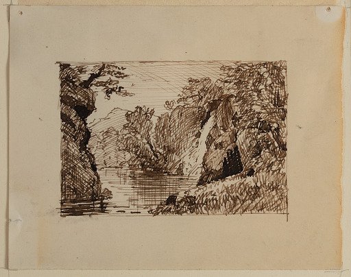 Imaginary Landscape with Waterfall