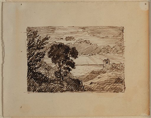 Imaginary Coastal Landscape with Tower