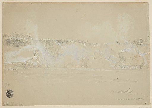 The American Falls in Snow, Niagara Falls, New York