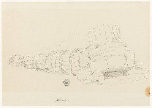 Fallen Column at the Temple of Olympian Zeus, Athens, Greece