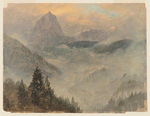 The Watzmann through Mist, Bavaria (Germany)