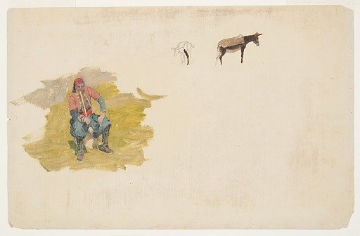 Smoking Man and Donkeys
