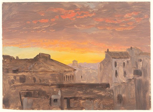 Rooftops at Sunset, Rome