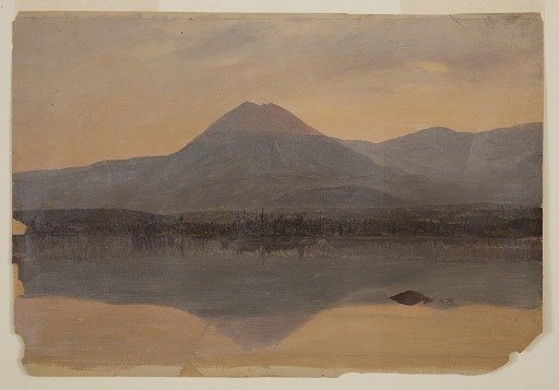 Mt. Katahdin at Sunrise, from Katahdin Lake, Maine
