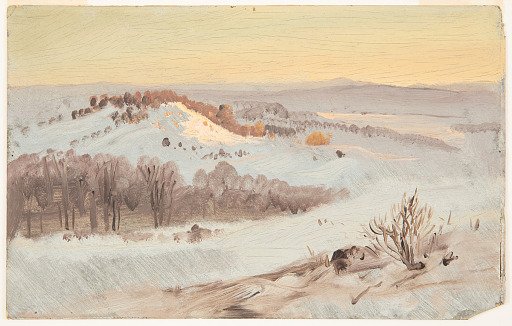 Hudson Valley in Winter from Church's Farm, New York