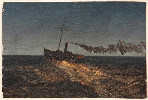 Paddle Steamer at Dusk