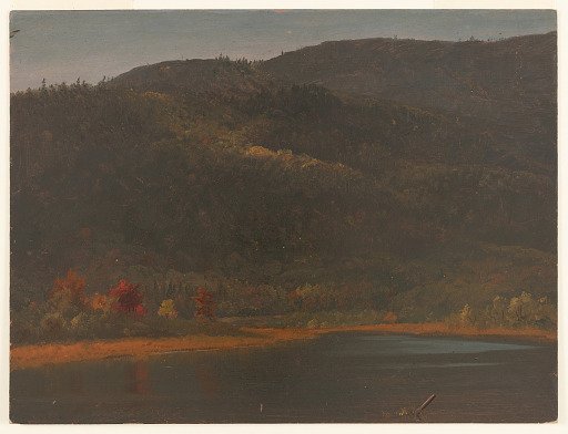 Mountainside Lake in Autumn