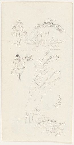 Landscape Sketches with Figures, Palestine or Syria (Israel or Jordan)