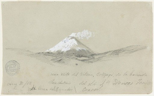 A View of the Volcano Cotopaxi from the Hacienda San Antonio, Ecuador