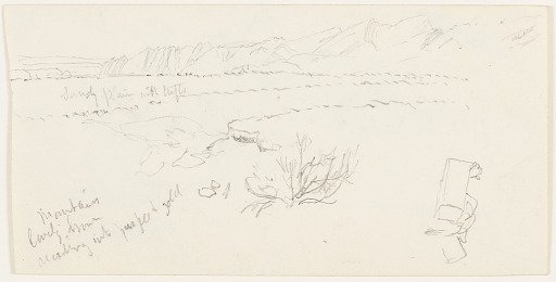 Sandy Plain and Mountain Range, Palestine or Syria (Israel or Jordan)
