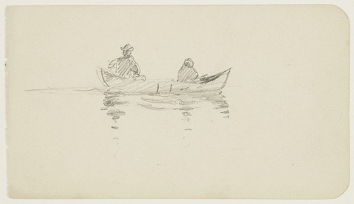 Figures in a Canoe, Lake Millinocket, Maine