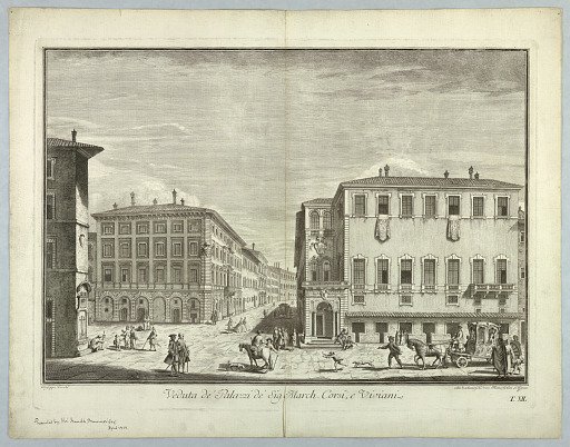 View of Florence, Plate from "Scelta di XXIV Vedute delle principali contrade, piazze, chiese, e palazzi della Città di Firenze"