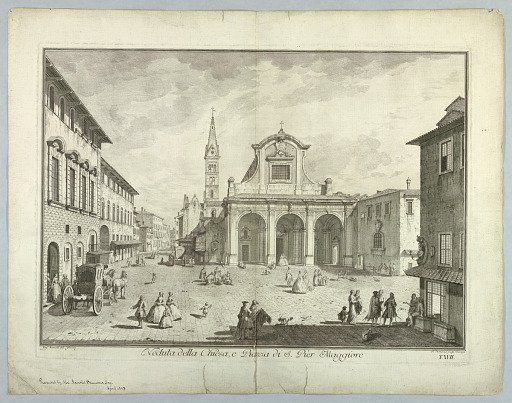 View of Florence, Plate from "Scelta di XXIV Vedute delle principali contrade, piazze, chiese, e palazzi della Città di Firenze"