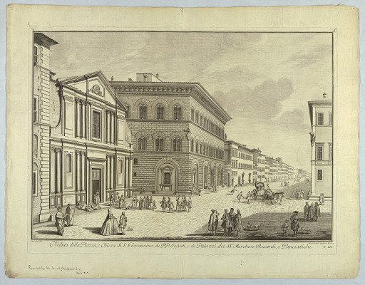View of Florence, Plate from "Scelta di XXIV Vedute delle principali contrade, piazze, chiese, e palazzi della Città di Firenze"