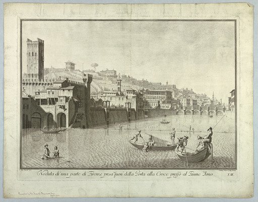 View of the Northeastern Quarter of Florence, North of the Arno, Plate 3 from "Scelta di XXIV Vedute delle principali contrade, piazze, chiese, e palazzi della Città di Firenze"