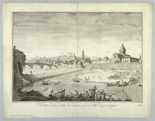 View of S. Ferdinando in Castello and the Quarter Around and Beyond S. Spirito, Plate 5 from "Scelta di XXIV Vedute delle principali contrade, piazze, chiese, e palazzi della Città di Firenze"