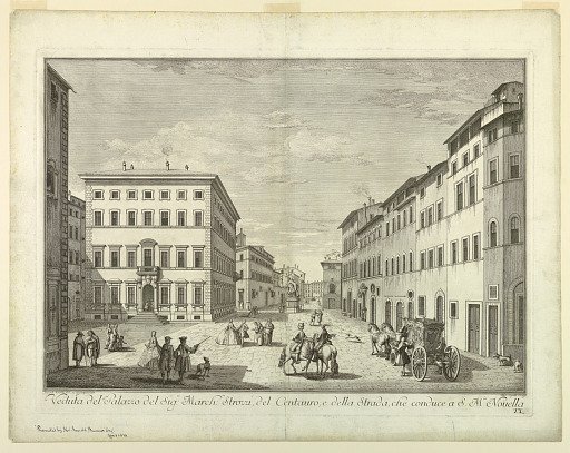 View of Florence, Plate from "Scelta di XXIV Vedute delle principali contrade, piazze, chiese, e palazzi della Città di Firenze"