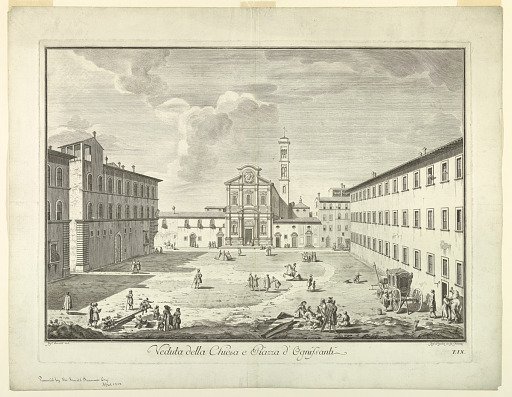 View of Florence, Plate from "Scelta di XXIV Vedute delle principali contrade, piazze, chiese, e palazzi della Città di Firenze"