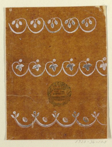 Design for a Woven or Embroidered Horizontal Border of the "Fabrique de St. Ruf"