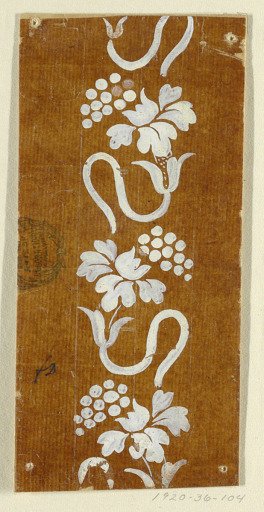 Design for a Woven or Embroidered Vertical Border of the "Fabrique de St. Ruf"