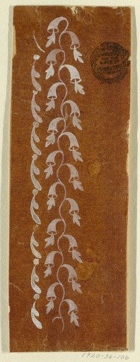 Design for a Woven or Embroidered Vertical Border of the "Fabrique de St. Ruf"