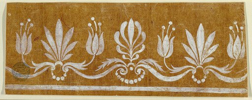 Design for a Woven or Embroidered Horizontal Border of the "Fabrique de St. Ruf"