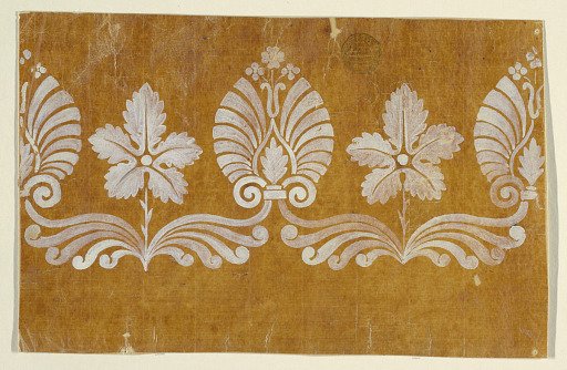 Design for a Woven or Embroidered Horizontal Border of the "Fabrique de St. Ruf"