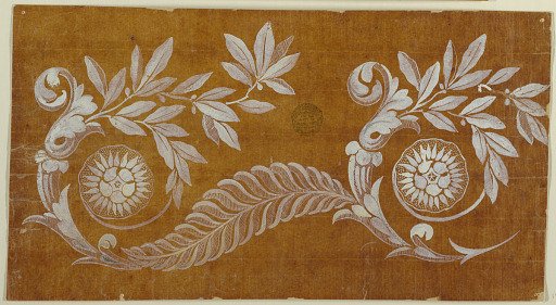 Design for a Woven or Embroidered Horizontal Border of the "Fabrique de St. Ruf"