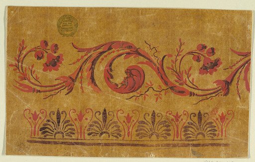 Design for a Woven or Embroidered Horizontal Border of the "Fabrique de St. Ruf"