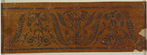 Design for a Woven or Embroidered Horizontal Border of the "Fabrique de St. Ruf"