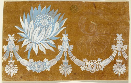 Design for a Woven or Embroidered Horizontal Border of the "Fabrique de St. Ruf"
