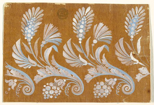 Design for a Woven or Embroidered Horizontal Border of the "Fabrique de St. Ruf"
